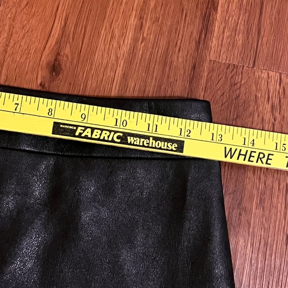 J. Crew NWT black faux Leather Aline Skirt women’s size 00 - Picture 8 of 11